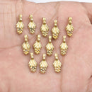 Raw Brass Tribal Flower Charms - 15mm