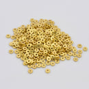 Gold Flat Disc Heishi Spacers Beads For Jewelry Makings 