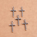 Antique Silver Plated Jesus Cross Charms