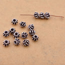7mm Antique Silver Plated Coil Shape Bali Beads