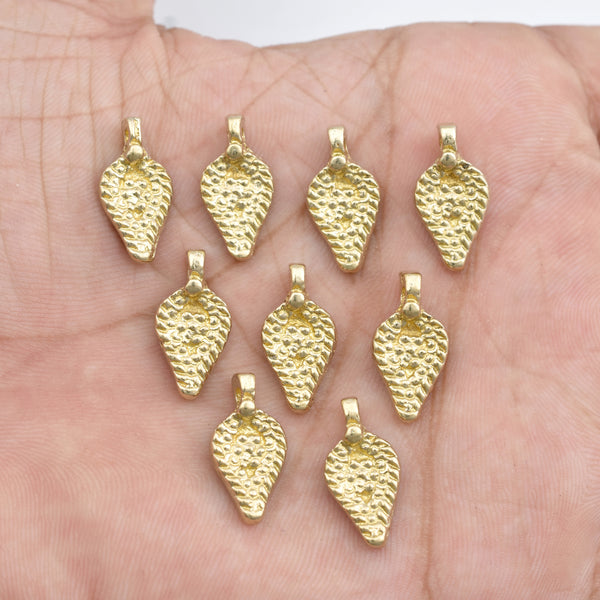 Raw Brass Boho Pendants Charms - 18mm
