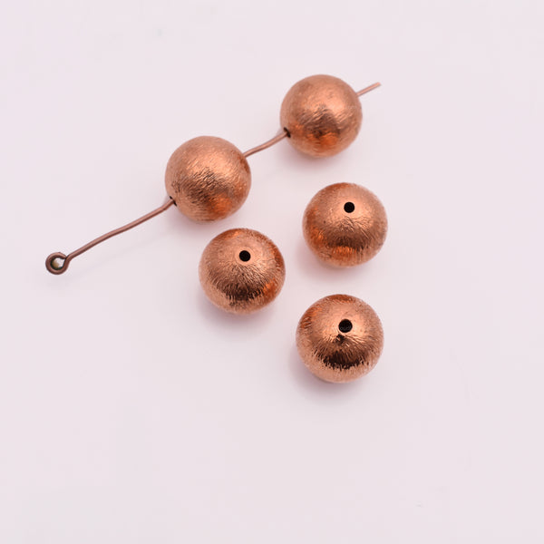 10mm Copper Round Ball Spacer Beads