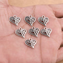 Antique Silver Plated Heart Charm