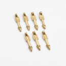 Raw Brass Arrow Boho Charms - 23mm