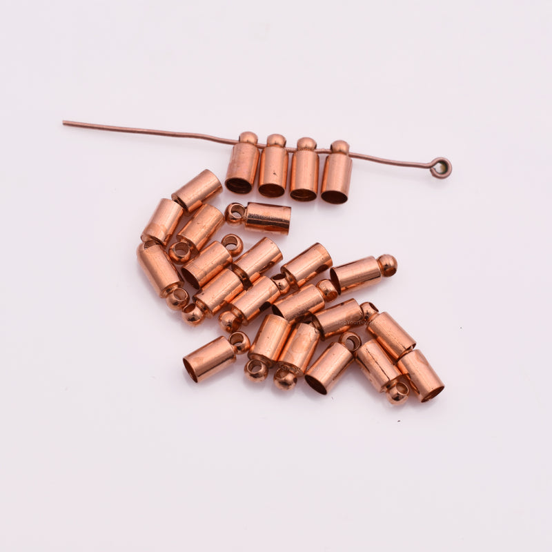 Copper Cord End Cap Findings