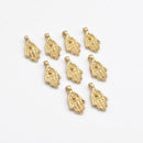 19mm Hamsa Raw Brass Tribal Charms