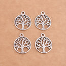 Antique Silver Plated Tree of Life Nature Charms
