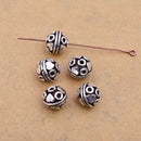 Silver Bali Antique Ball Round Spacer Beads For Jewelry Makings 