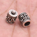 Silver Plated Antique Bali End Caps
