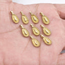 Raw Brass Ethnic Boho Pendants Charms - 16mm