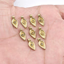 Raw Brass Boho Ethnic Charms - 15mm