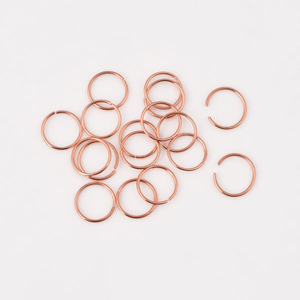9.5mm - Copper Plated Open / Split Open Wire Jump Rings