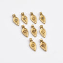 Raw Brass Boho Ethnic Charms - 15mm