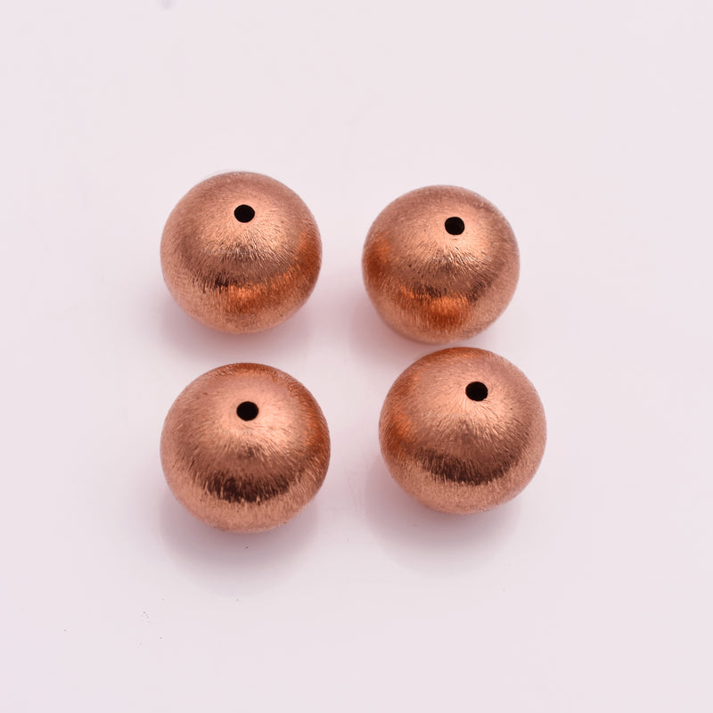16mm Copper Round Ball Spacer Beads