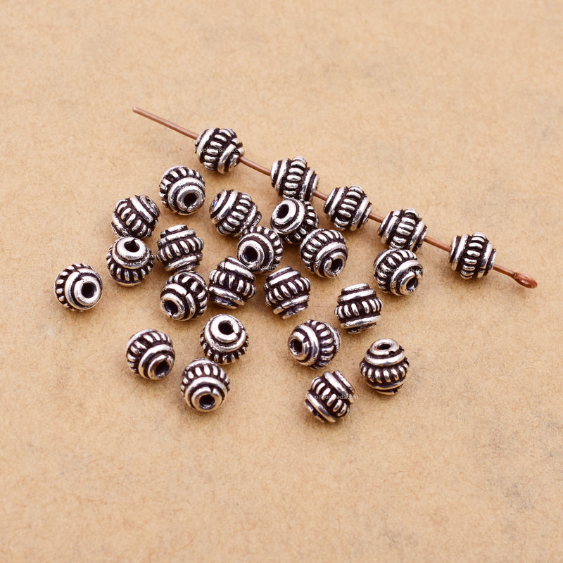 Silver Antique Bali Spacer Beads For Jewelry Makings 