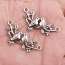 Antique Silver Plated Love Birds on Branch Link Charms