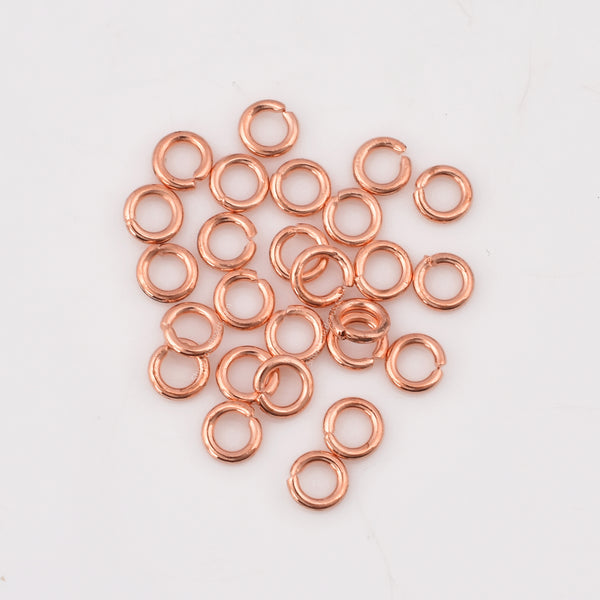 4.5mm Copper Plated Open / Split Open Wire Jump Rings