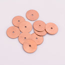 Copper Plated Heishi Flat Disc Spacer Beads - 16mm