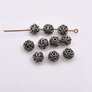 7mm Antique Silver Plated Bali Spacer Ball Beads