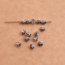 Antique Silver Plated Rose Flower Spacer Beads