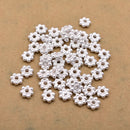 6mm Silver Plated Daisy Heishi Spacer Beads