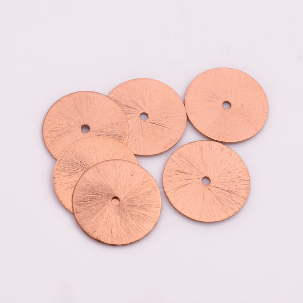 Copper Flat Disc Heishi Spacer Beads - 20mm