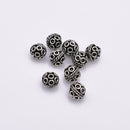 7mm Antique Silver Plated Bali Spacer Ball Beads