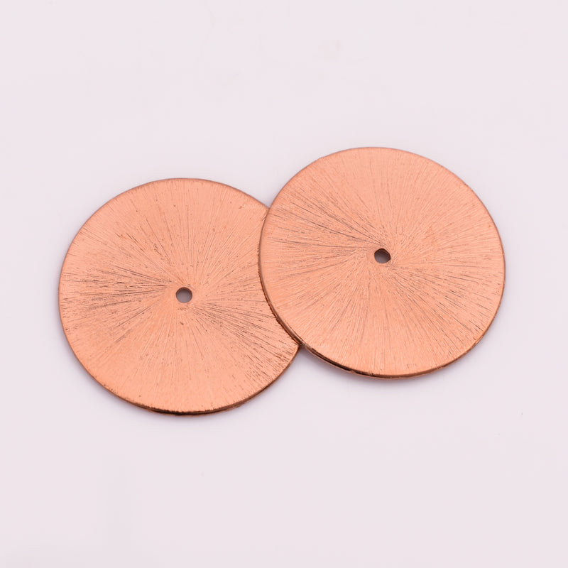 Copper Heishi Flat Disc Spacer Beads - 28mm