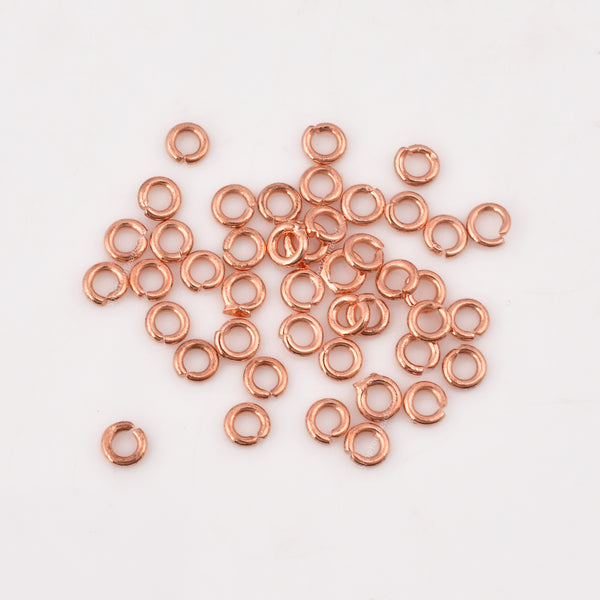 4mm - Copper Plated Open / Split Wire Jump Rings