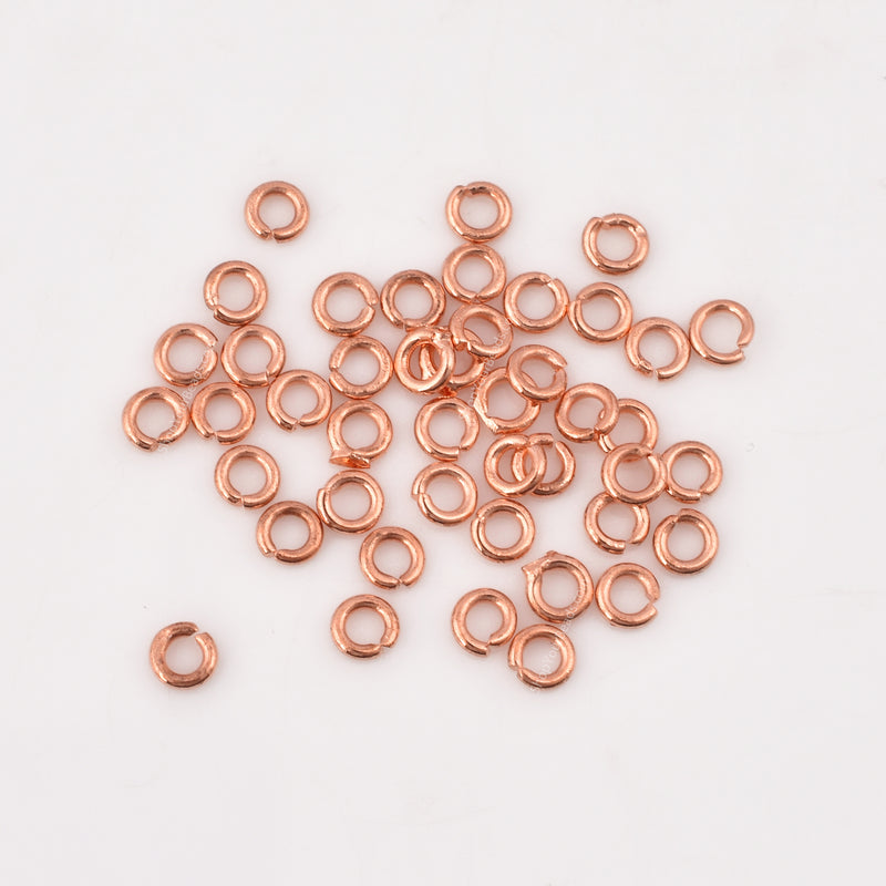 4mm - Copper Plated Open / Split Wire Jump Rings