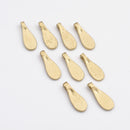 Long Raw Brass Tribal Ethnic Charms - 20mm