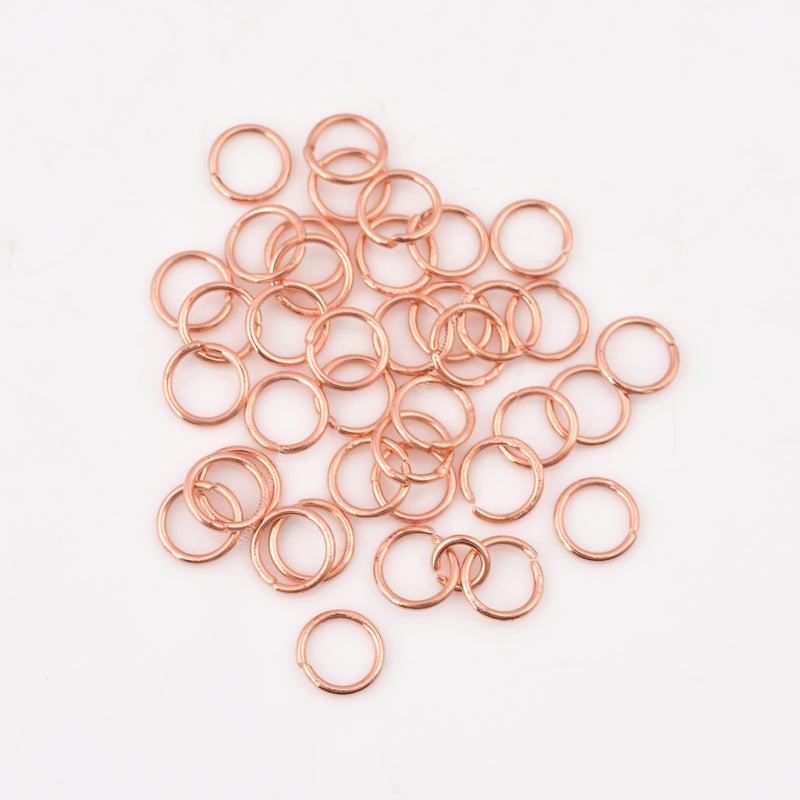 7mm - Copper Plated Open / Split Open Wire Jump Rings