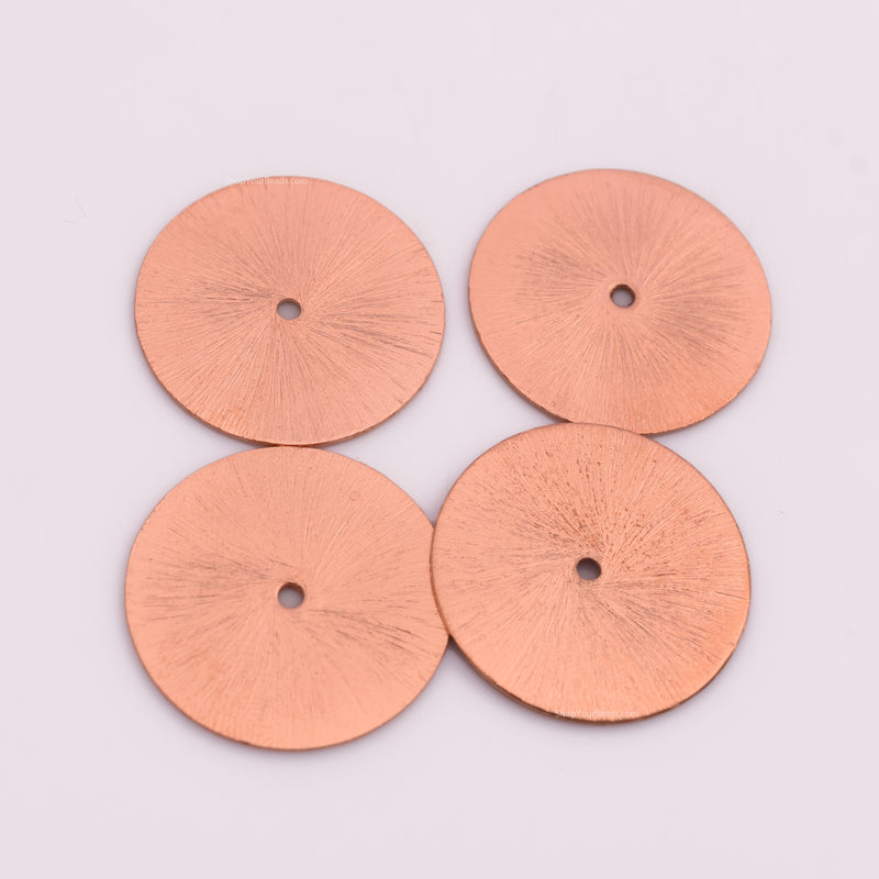 Copper Heishi Flat Disc Spacer Beads - 26mm