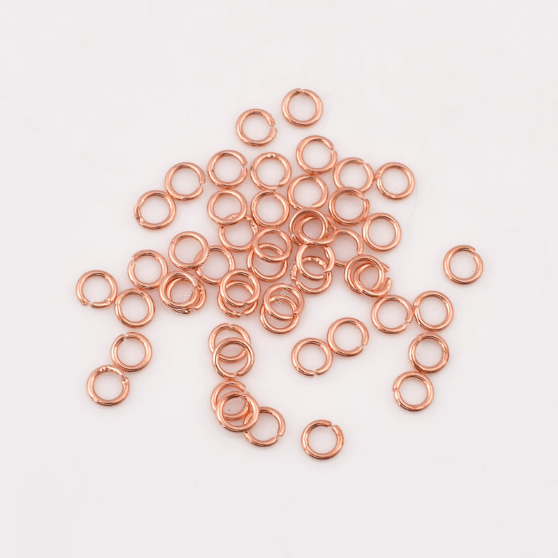 4mm - Copper Plated Open / Split Open Wire Jump Rings