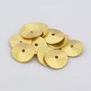 Gold Wavy Spacers Disc Beads For Jewelry Makings 