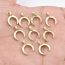 Raw Brass Tribal Geometric Charms - 16mm