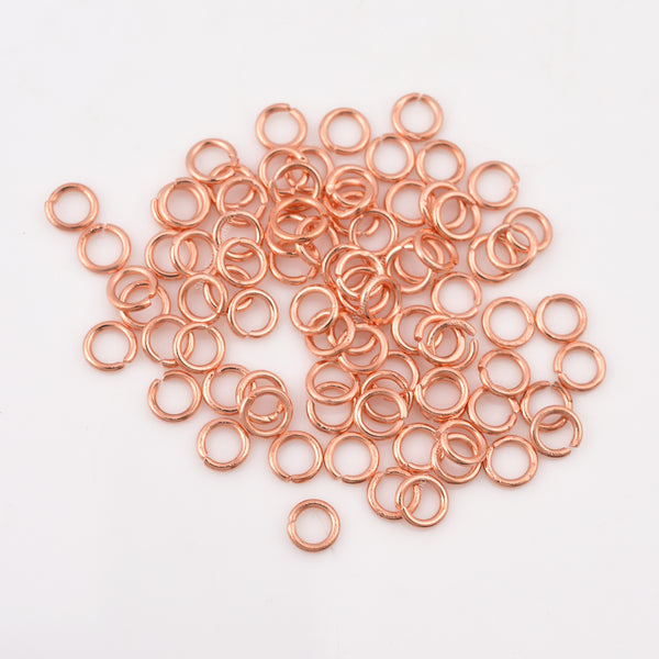 5mm - Copper Plated Open / Split Open Wire Jump Rings