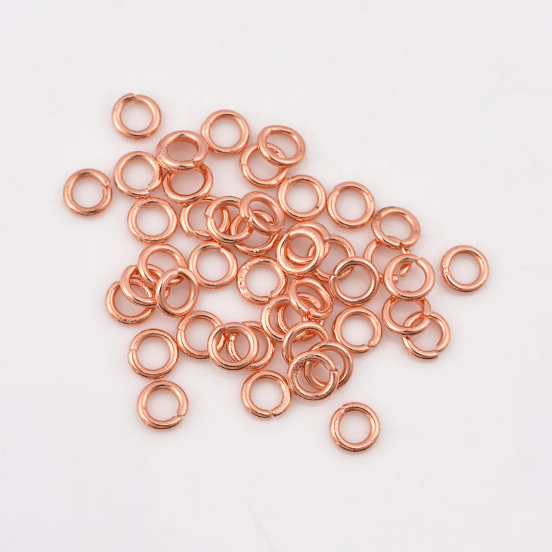 6mm - Copper Plated Open / Split Wire Jump Rings