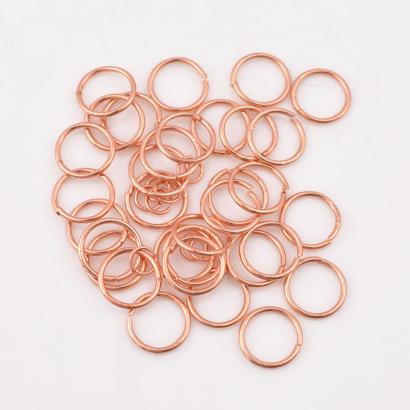 10mm - Copper Plated Open / Split Wire Jump Rings