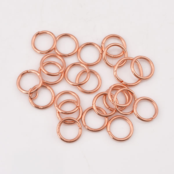 9.5mm Copper Plated Open / Split Open Wire Jump Rings