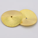 Gold Wavy Spacers Disc Beads For Jewelry Makings 