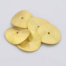 Gold Wavy Spacers Disc Beads For Jewelry Makings 