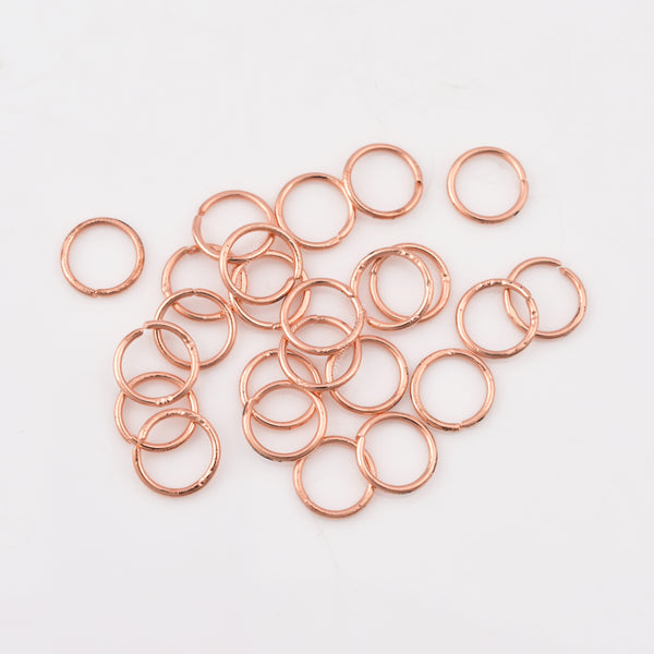 8mm - Copper Plated Open / Split Wire Jump Rings,