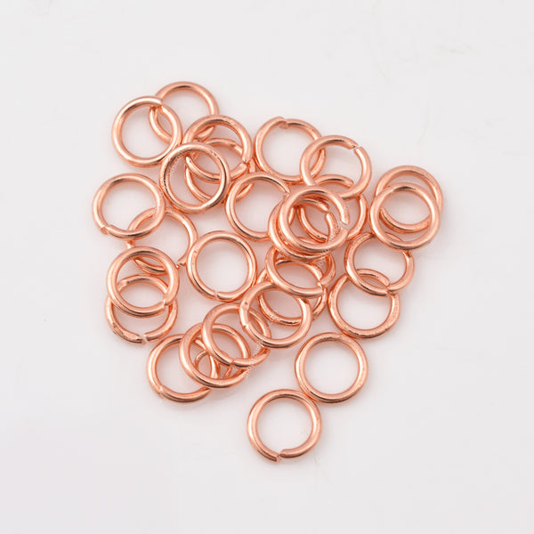 Copper Plated Open / Split Open Wire Jump Rings - 8mm