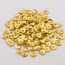 Gold Wavy Spacers Heishi Disc Beads For Jewelry Makings 