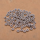 5mm Antique Silver Plated Daisy Spacer Beads