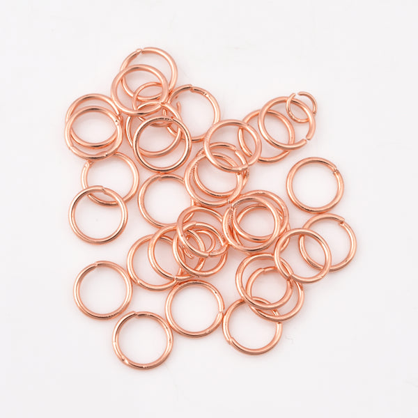 8mm - Copper Plated Open / Split Wire Jump Rings