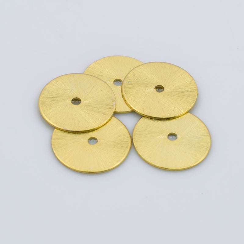 Gold Flat Disc Heishi Spacers Beads For Jewelry Makings 