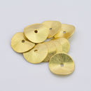 Gold Wavy Spacers Disc Beads For Jewelry Makings 