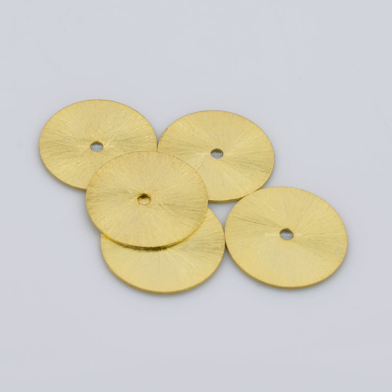 Gold Flat Disc Heishi Spacers Beads For Jewelry Makings 